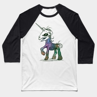 Zombie Unicorn Skull Baseball T-Shirt